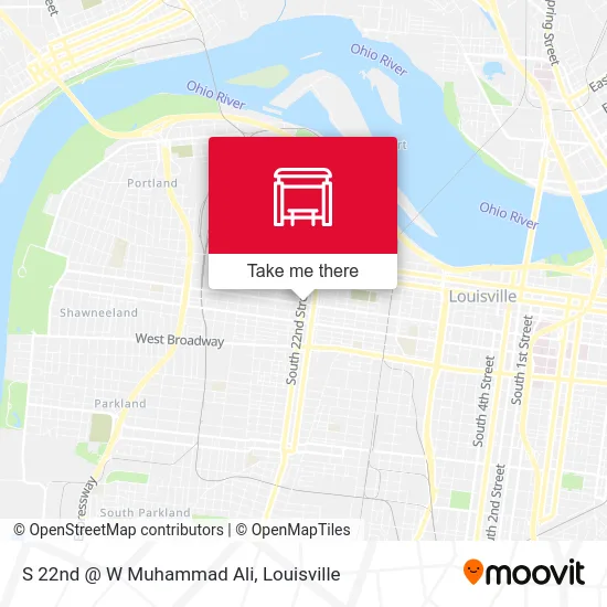 S 22nd @ W  Muhammad Ali map