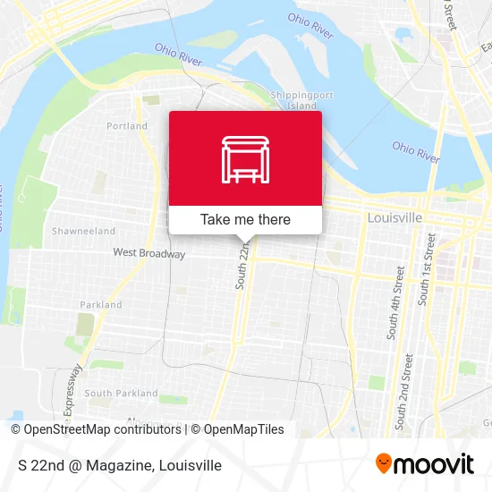 S 22nd @ Magazine map