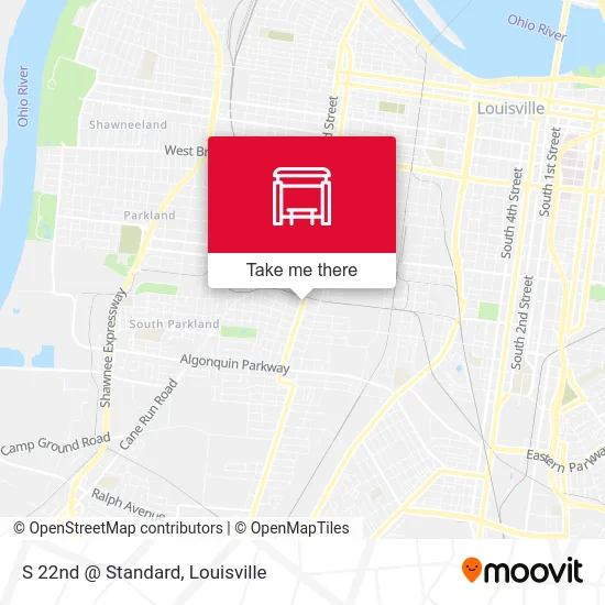 S 22nd @ Standard map