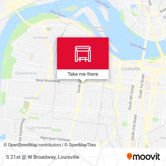 S 21st @ W Broadway map
