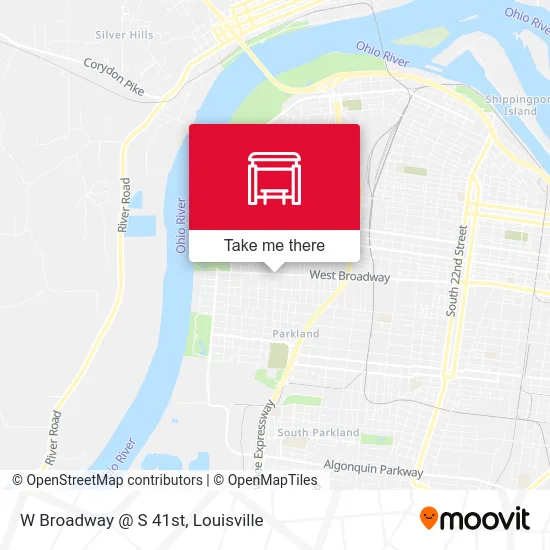 W Broadway @ S 41st map