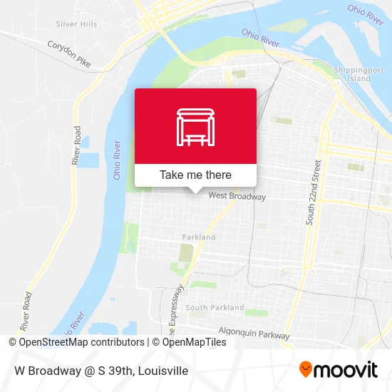 W Broadway @ S 39th map