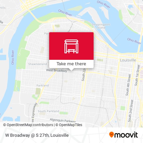 W Broadway @ S 27th map
