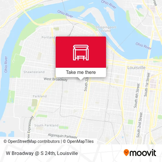 W Broadway @ S 24th map