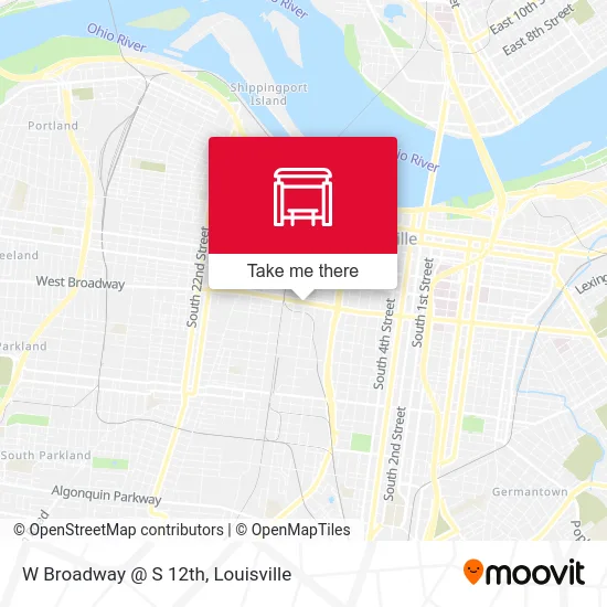 W Broadway @ S 12th map