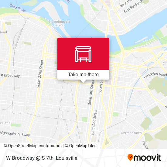 W Broadway @ S 7th map