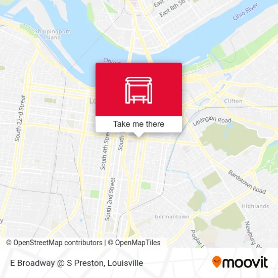 E Broadway @ S Preston map