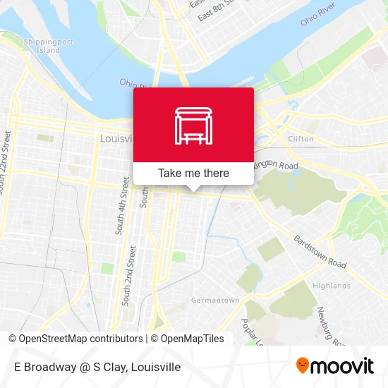 E Broadway @ S Clay map