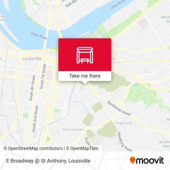 E Broadway @ St Anthony map