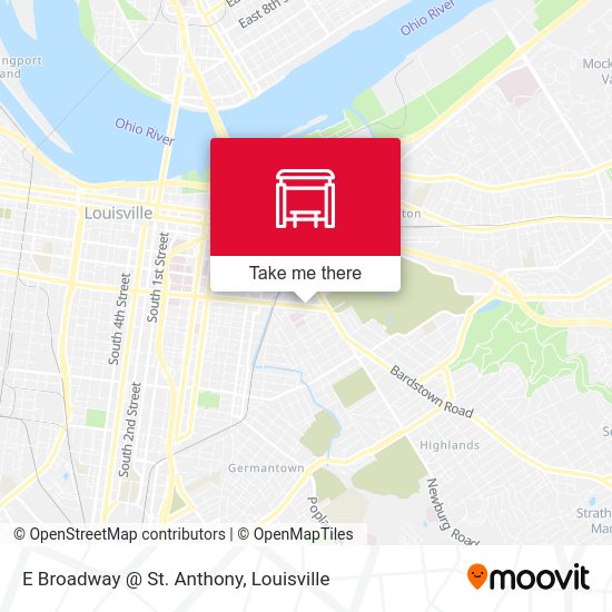 E Broadway @ St. Anthony map
