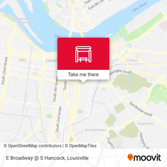 E Broadway @ S Hancock map