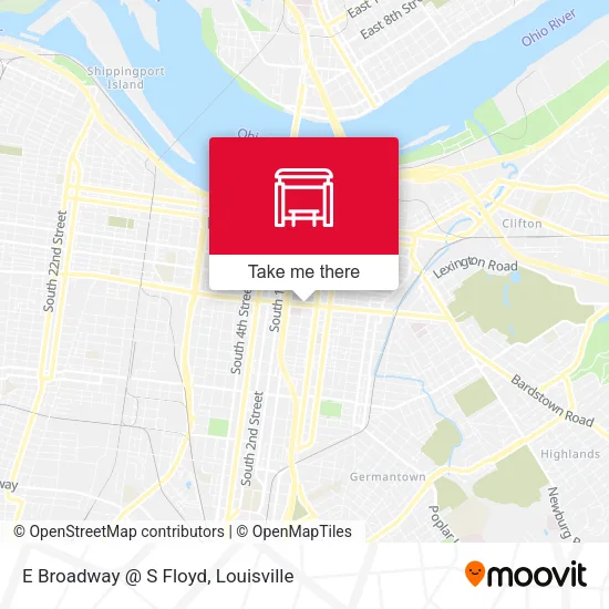 E Broadway @ S Floyd map