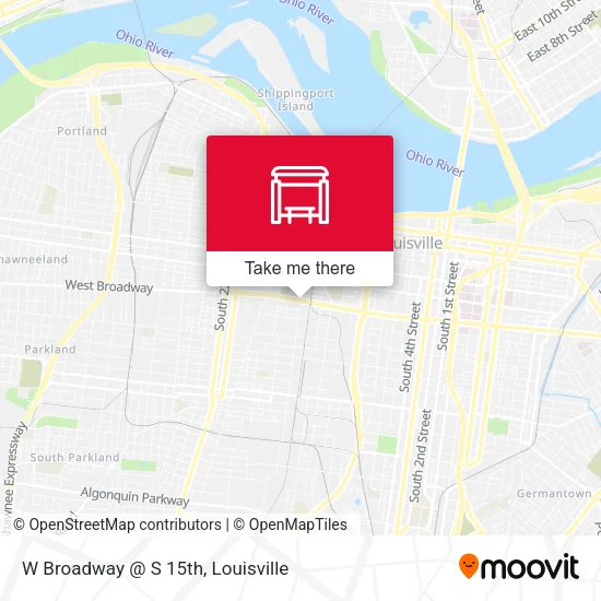 Mapa de W Broadway @ S 15th