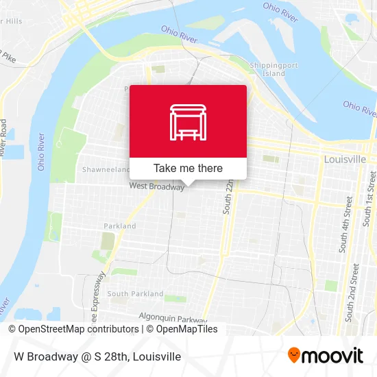 W Broadway @ S 28th map