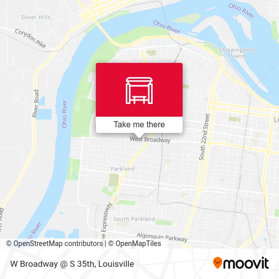 W Broadway @ S 35th map