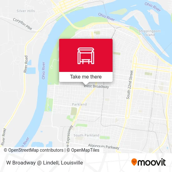 W Broadway @ Lindell map