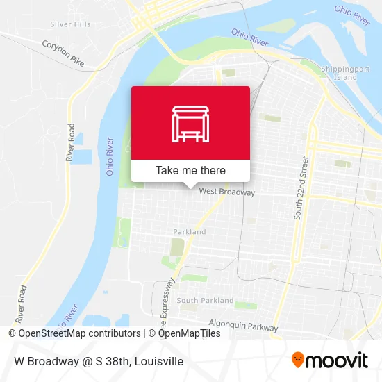 W Broadway @ S 38th map