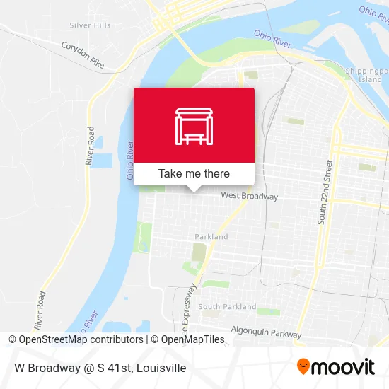 W Broadway @ S 41st map