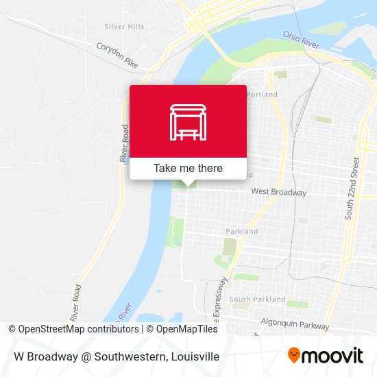 W Broadway @ Southwestern map