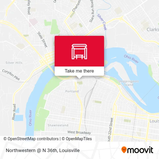 Northwestern @ N 36th map