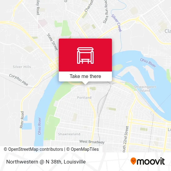 Northwestern @ N 38th map