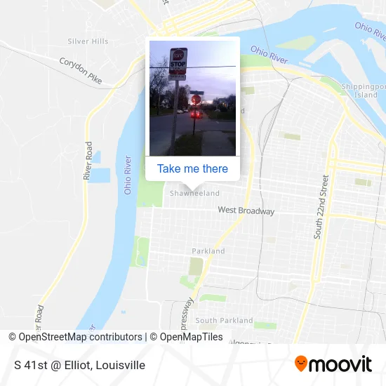 S 41st @  Elliot map