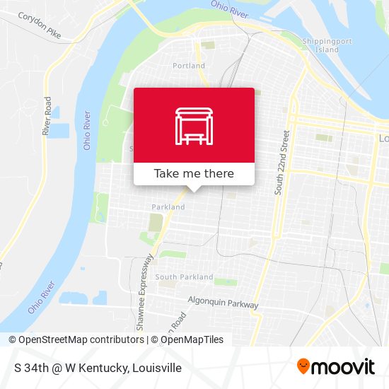 S 34th @ W Kentucky map