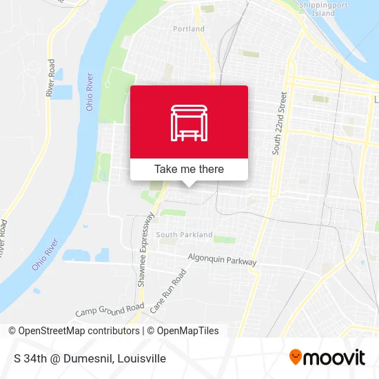 S 34th @ Dumesnil map