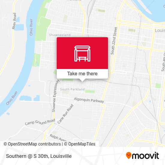 Southern @ S 30th map