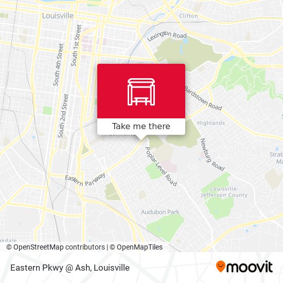 Eastern Pkwy @ Ash map