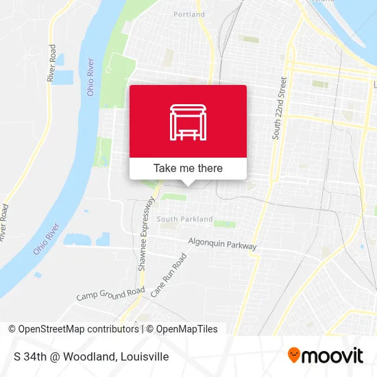 S 34th @ Woodland map