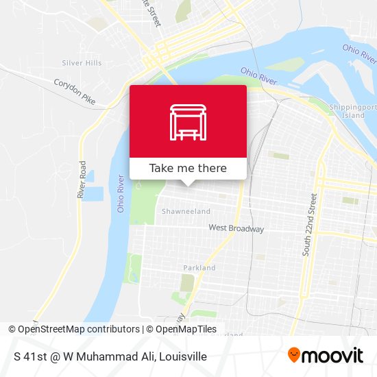 S 41st @ W Muhammad Ali map