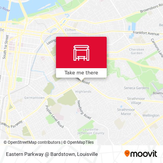 Mapa de Eastern Parkway @ Bardstown