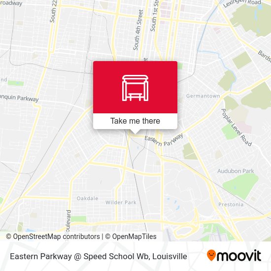 Eastern Parkway @ Speed School Wb map