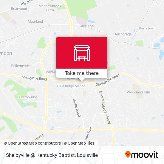 Shelbyville @ Kentucky Baptist map