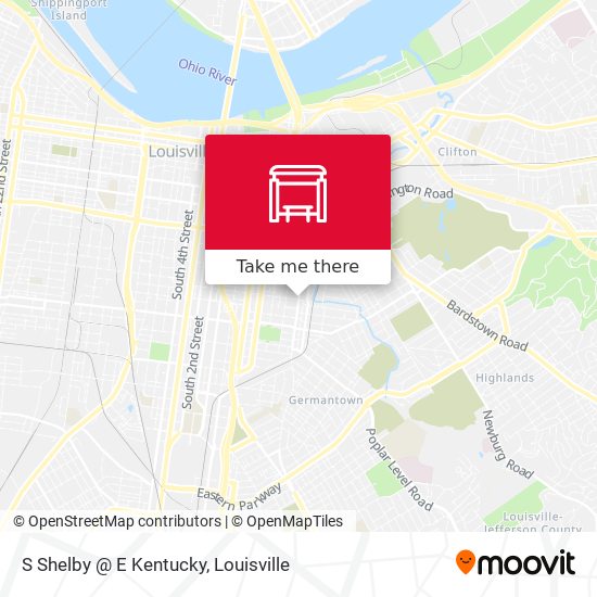 S Shelby @ E Kentucky map