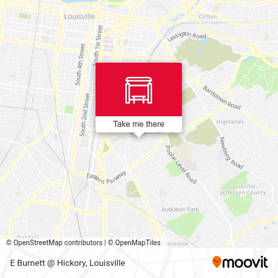 E Burnett @ Hickory map