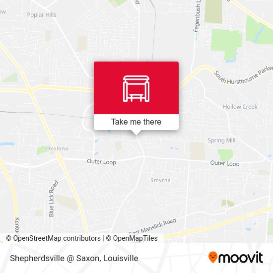 Shepherdsville @ Saxon map