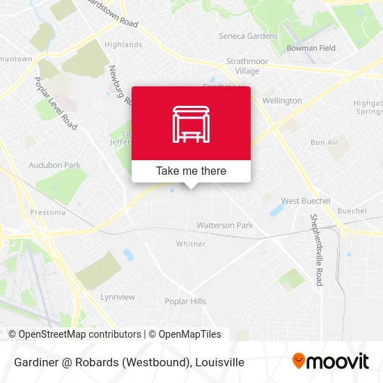 Gardiner @ Robards (Westbound) map