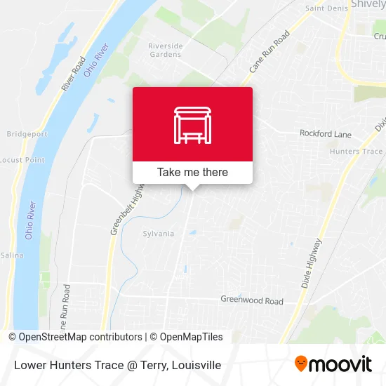 Lower Hunters Trace @ Terry map