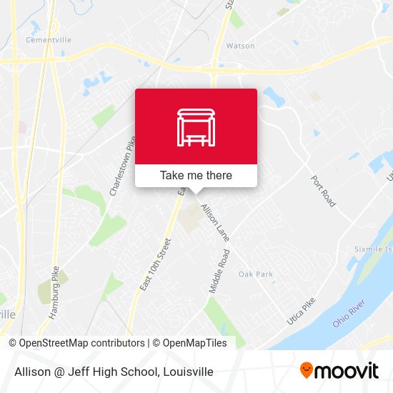 Allison @ Jeff High School map