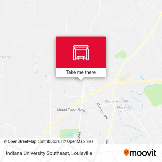 Indiana University Southeast map
