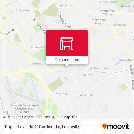 Poplar Level Rd @ Gardiner Ln map