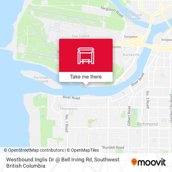 Westbound Inglis Dr @ Bell Irving Rd map