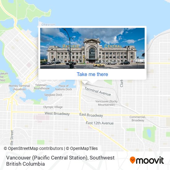 Vancouver (Pacific Central Station) map
