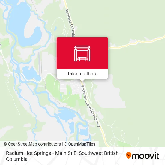 Radium Hot Springs - Main St E map