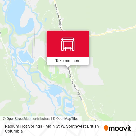 Radium Hot Springs - Main St W map