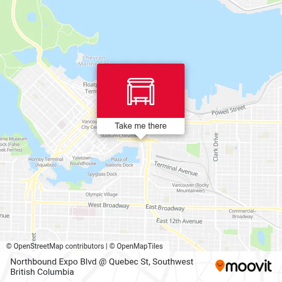 Northbound Expo Blvd @ Quebec St map