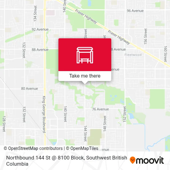 Northbound 144 St @ 8100 Block map