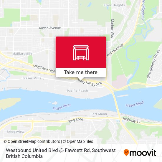 Westbound United Blvd @ Fawcett Rd plan